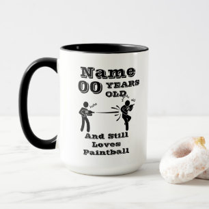 Mug Ajouter l'âge de nom Personnaliser l'anniversaire 
