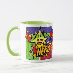 Mug (AJOUTER LE NOM) Est Mon SUPERHERO Personnalisé CO