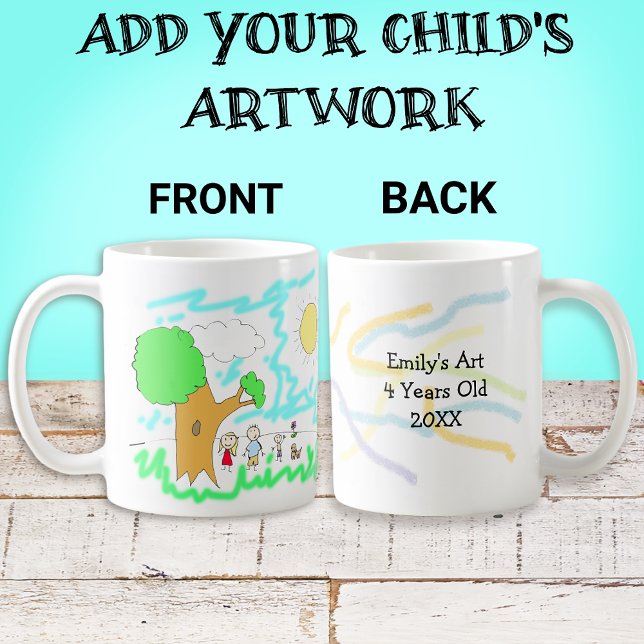 Mug Ajouter l'oeuvre de votre enfant à cette oeuvre (Créateur téléchargé)