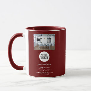 Mug Ajouter un logo Texte personnalisé Photo d'entrepr