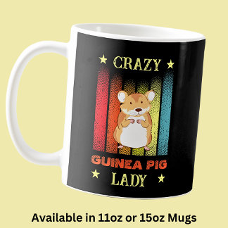 Mug Ajouter un nom Modifier le texte Crazy Guinea Pig 