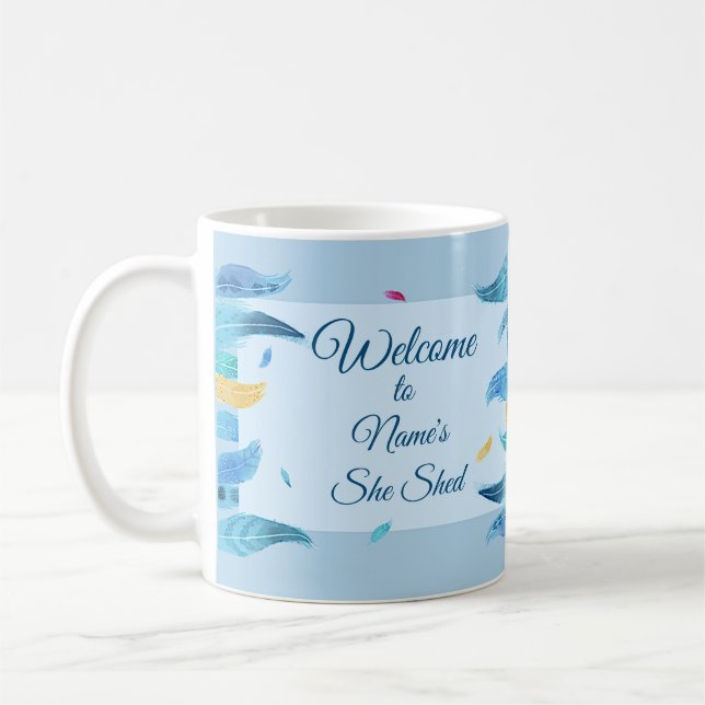 Mug Ajouter un nom Modifier le texte Elle Shed Boho Bl (Gauche)