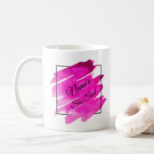 Mug Ajouter un nom Modifier le texte Elle Shop rose Br
