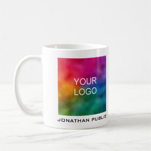 Mug Ajouter Votre Entreprise Logo Nom Texte Moderne