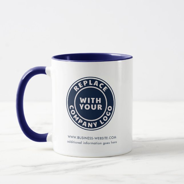 Mug Ajouter votre logo d'entreprise et le site Web de  (Gauche)