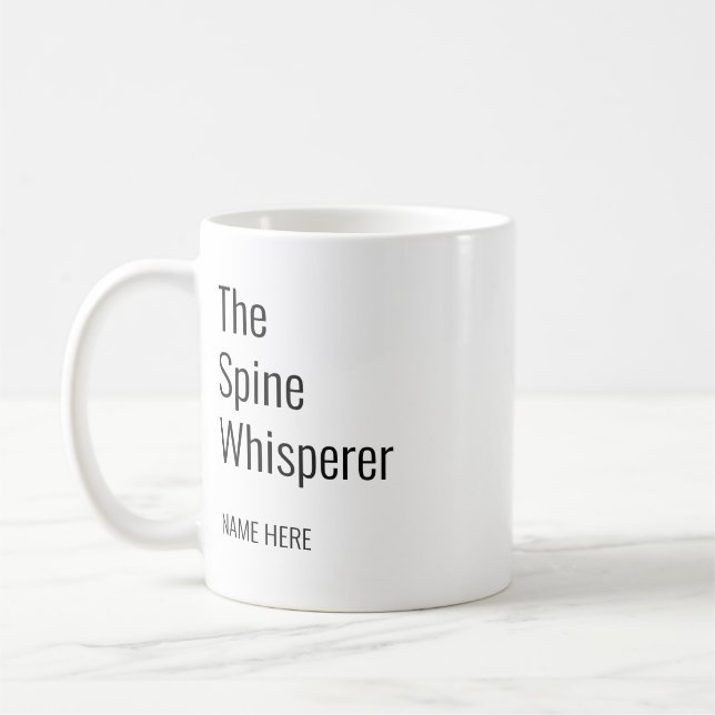 Mug Ajouter Votre Nom Spine Whisperer Chiropractor (Gauche)