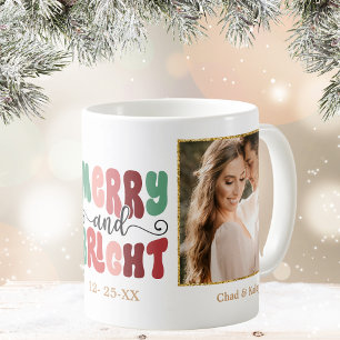 Mug Ajouter votre photo Joyeux et Noël brillant