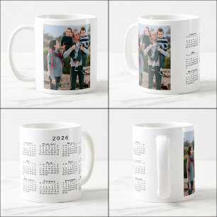 Mug Ajouter votre photo personnalisée Calendrier 2026