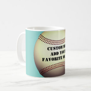 Mug ajouter votre propre devis base-ball personnalisé 