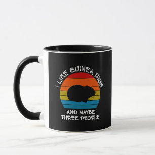 Mug Ajouter votre texte, Cochon de Guinée sur Coucher