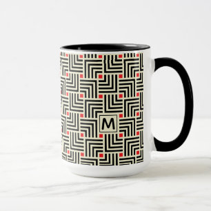 Mug Ajoutez vos lignes   géométriques initiales moti