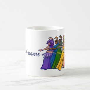 Mug Ajoutez votre nom Rainbow Belly Dancer Art Belly D