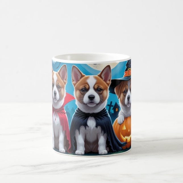 Mug Akita Chiens Citrouille Halloween Funny (Centre)