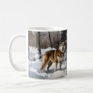 Mug Akita Laisser Neige Noël