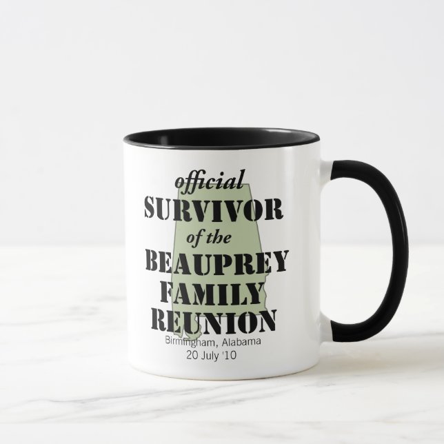 Mug Alabama Custom Family Reunion Survivant (vert) (Droite)