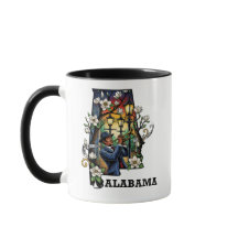 Alabama State Tattoo Style - Jazz & Magnolia