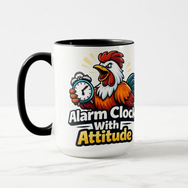 Mug Alarm clock with attitude, roaster quote. (Gauche)