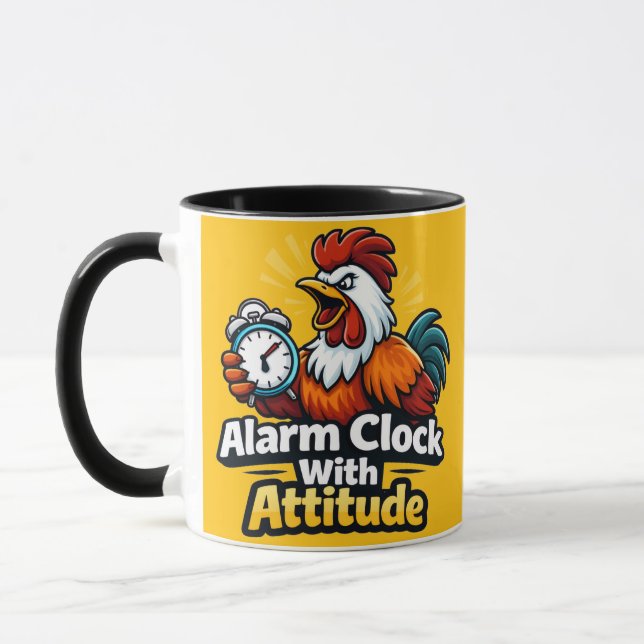 Mug Alarm clock with attitude, roaster quote. (Gauche)
