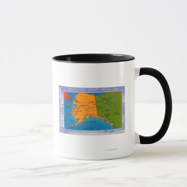 Mug AlaskaSalutations de la carte Alaska (Droite)