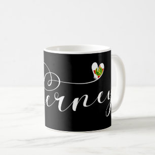 Mug Alderney Drapeau Coeur, Îles Anglo-Normandes
