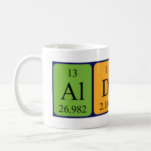 Mug Aldus zone de nom de table périodique