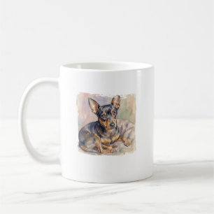 Mug Alerte Zwergpinscher : Pinscher nain à l'aquarelle