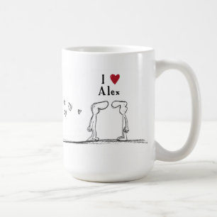 Mug Alex "j'aime Alex" "je coeur Alex "