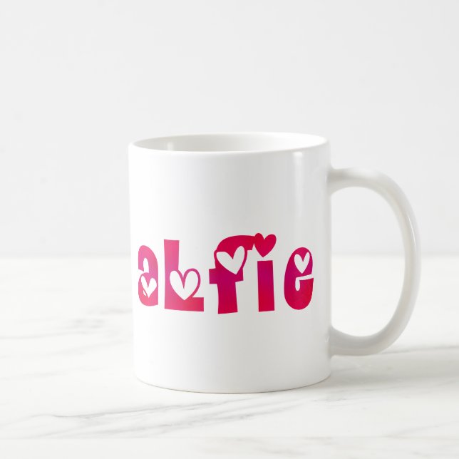 Mug Alfie dans les coeurs (Droite)