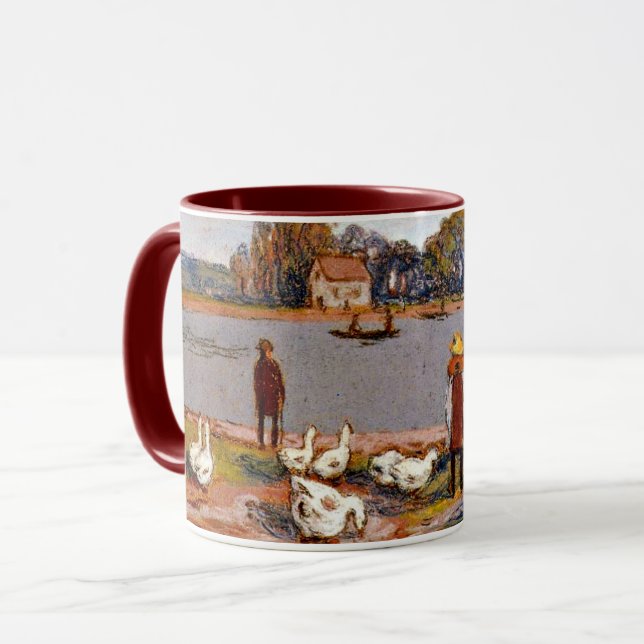 Mug Alfred Sisley art : Au bord de la rivière Loing (Devant gauche)