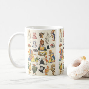 Mug Alice au Pays des Merveilles, Papier Doll Vintage 
