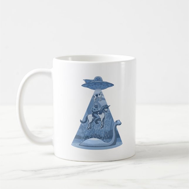 Mug Alien, Bigfoot, Unicorne, Nessie (Gauche)