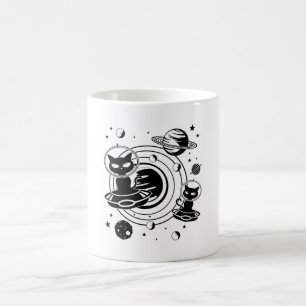 Mug Alien Chat Chats Ufo Space Kitten Animaux Idée cad