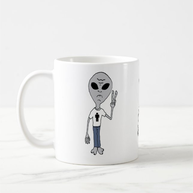 Mug Alien de la paix (Gauche)