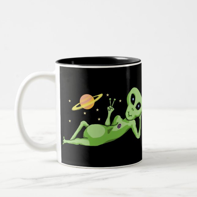 Mug Alien de l'espace de paix (Gauche)