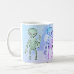Mug Alien de paix fatigué