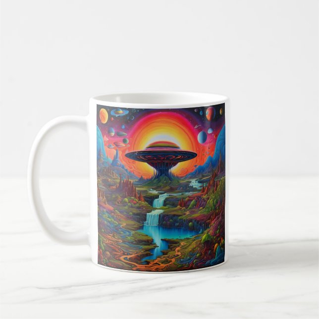 Mug Alien de rêve psychédélique (Gauche)