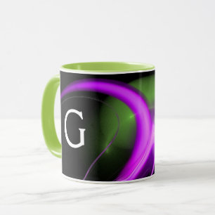 Mug ALIEN PEARL violet vert noir Fractées