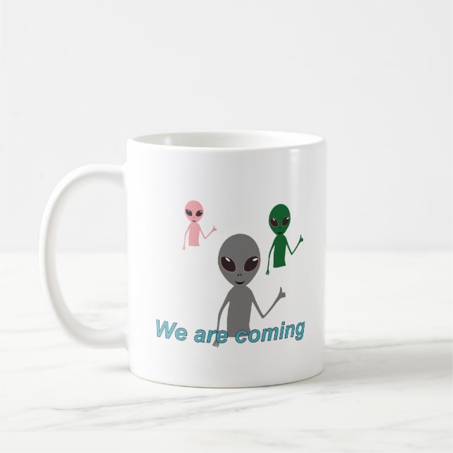 Mug Aliens montrant un geste "j'aime" (Gauche)