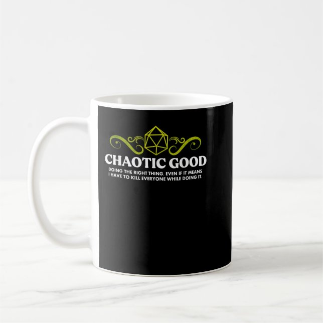 Mug Alignement chaotique du bon jeu de rôles (Gauche)
