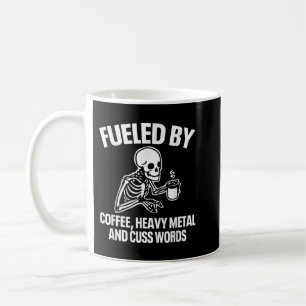 Mug Alimenté Par Café Lourd Métal Et Cuss Mots Drôle