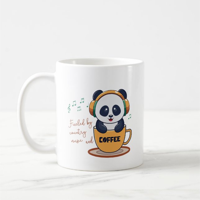 Mug alimenté par le café et la musique country (Gauche)