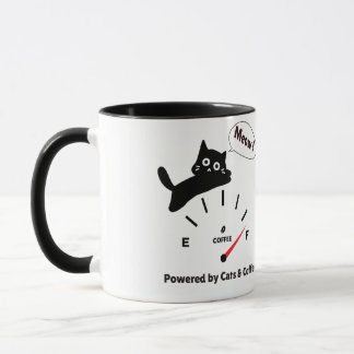 Mug Alimenté par les chats et le café
