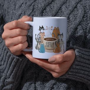 Mug Alimenté par les chats et le café