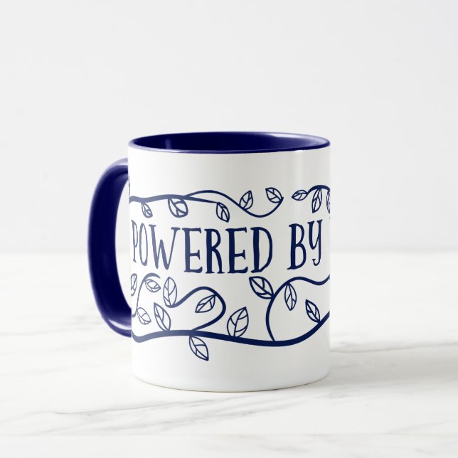 Mug Alimenté par un végétarien de la Marine Plante (Devant gauche)