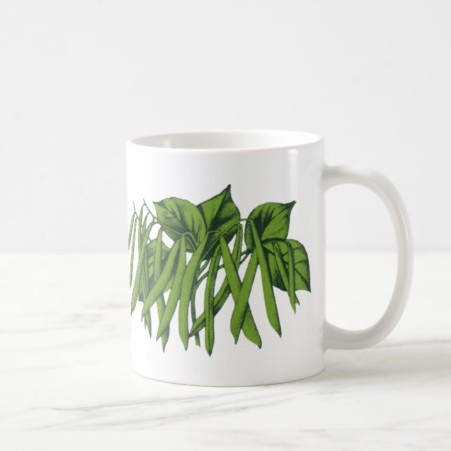 Mug Aliments vintages, haricots verts biologiques Légu (Droite)