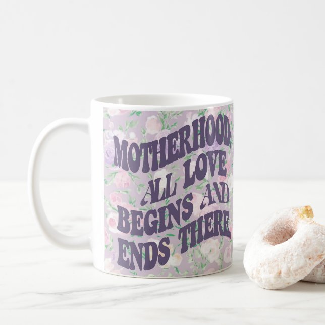 Mug All Love Begins Mother's Day Floral Design (Avec donut)
