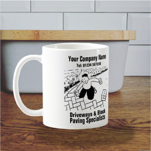 Mug Allées et pavage de bloc Dessin animé.