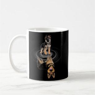 Mug ALLEMAND SHEPHERD Baby réflexion miroir ALLEMAND S