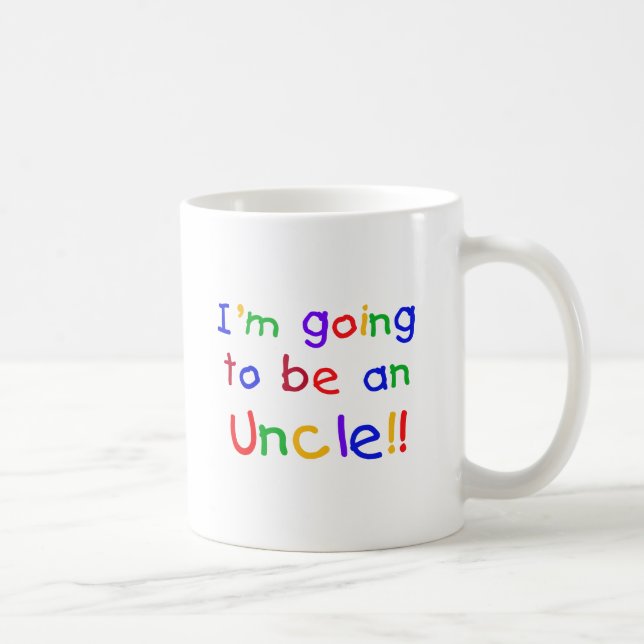 Mug Aller être un texte d'oncle couleurs primaires (Droite)