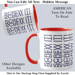 Mug Allez au Diable ! Message Caché 150B Citation Drôl